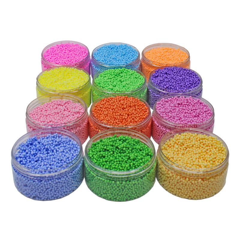 Sisland Not Fade Color Polystyrene Styrofoam Beads Small Foam Balls Slime Beads